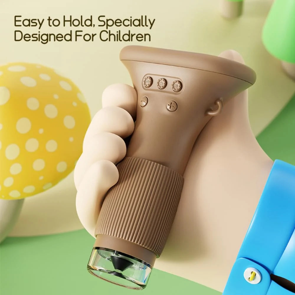 Kids Microscope - 1000X Buggy Lens Portable Microscope for Kids, Photo & Video Miniscope Pocket Microscope Toy, 2'' Digital Screen | Ideal for Boys & Girls Age 3-12