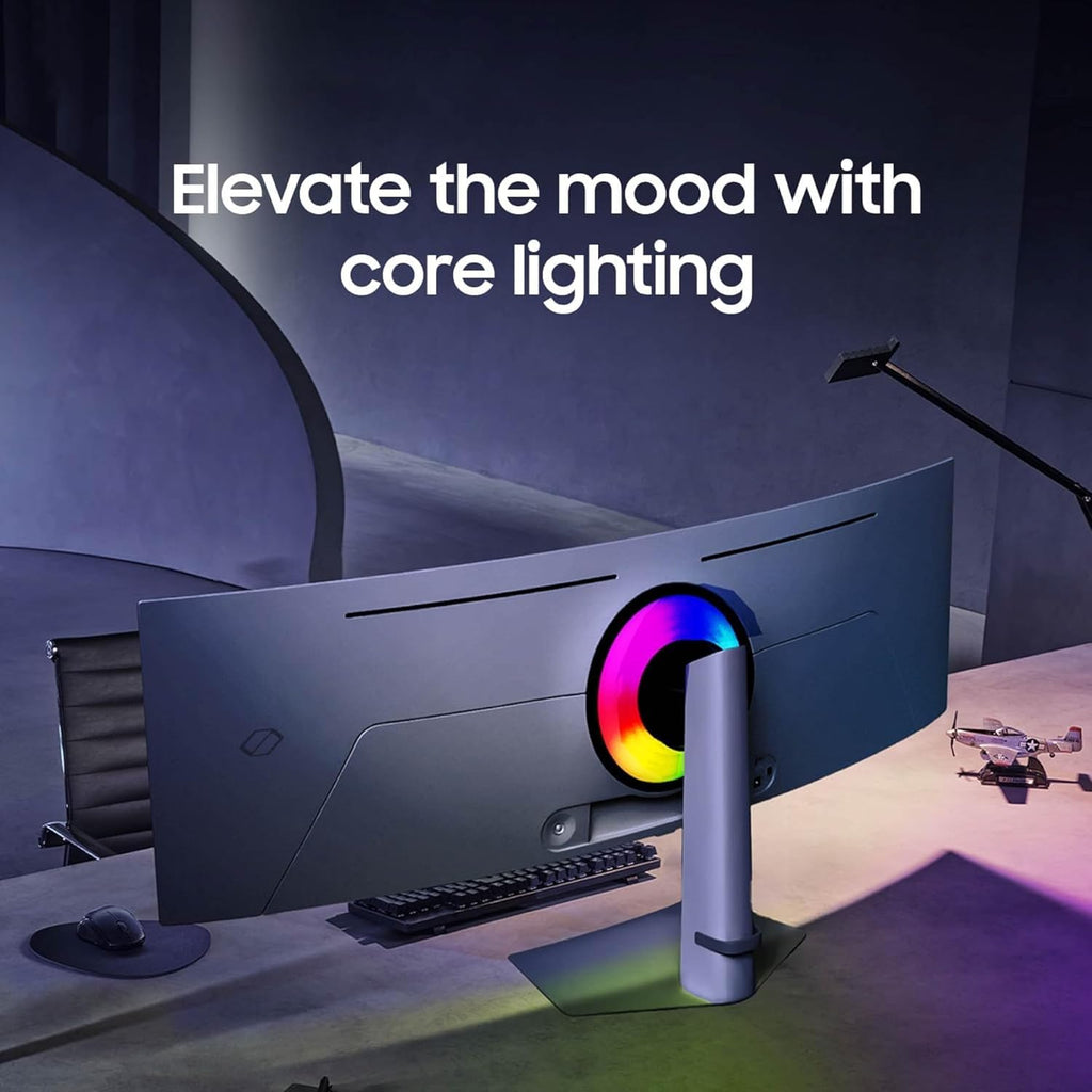 Samsung 49" Odyssey (G93SC) Series QD-OLED Curved Gaming Monitor | 240Hz, 0.03Ms, DQHD, G-Sync Compatible, Freesync Premium Pro, Adjustable Stand (LS49CG932SNXZA)