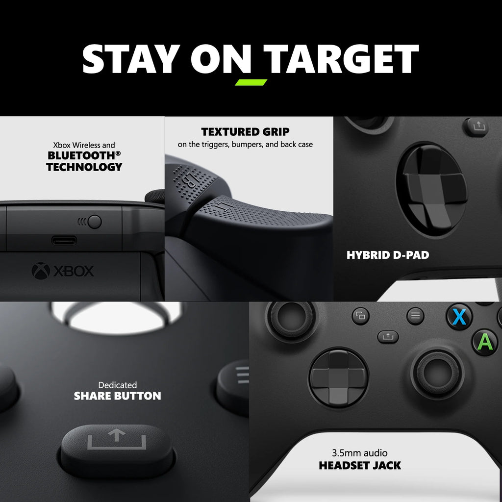 Wireless Controller – Carbon Black – for  Series X|S,  One, Pcs, Tvs, Mobile, and More
