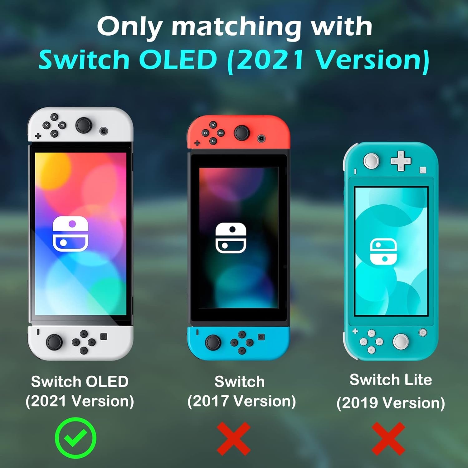 Tempered Glass Screen Protector 3 Pack for Switch OLED Model 2021 New with Transparent HD Clear Screen Protector for Switch OLED 7'' anti Scratch Bubble Free Design - 3 Pack