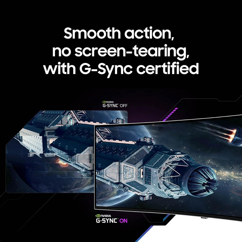 Samsung 49" Odyssey (G93SC) Series QD-OLED Curved Gaming Monitor | 240Hz, 0.03Ms, DQHD, G-Sync Compatible, Freesync Premium Pro, Adjustable Stand (LS49CG932SNXZA)