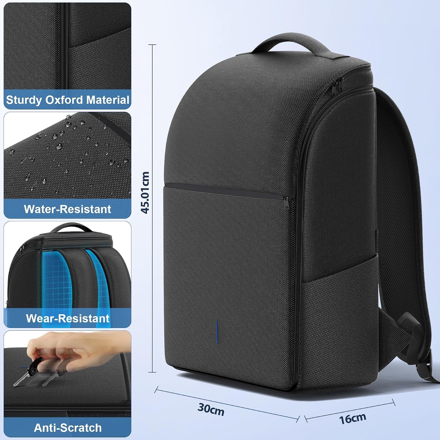 Backpack for PS5/ Slim/ Pro Console, Fully Zip-Open PS5 Carrying Case Travel Bag, Large Capacity PS 5 Storage Bag for Dual Controllers,Ps Portal, Laptop, Game Cards, Backpack with 3 Cable Pouch,Black