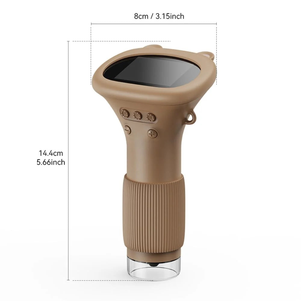 Kids Microscope - 1000X Buggy Lens Portable Microscope for Kids, Photo & Video Miniscope Pocket Microscope Toy, 2'' Digital Screen | Ideal for Boys & Girls Age 3-12