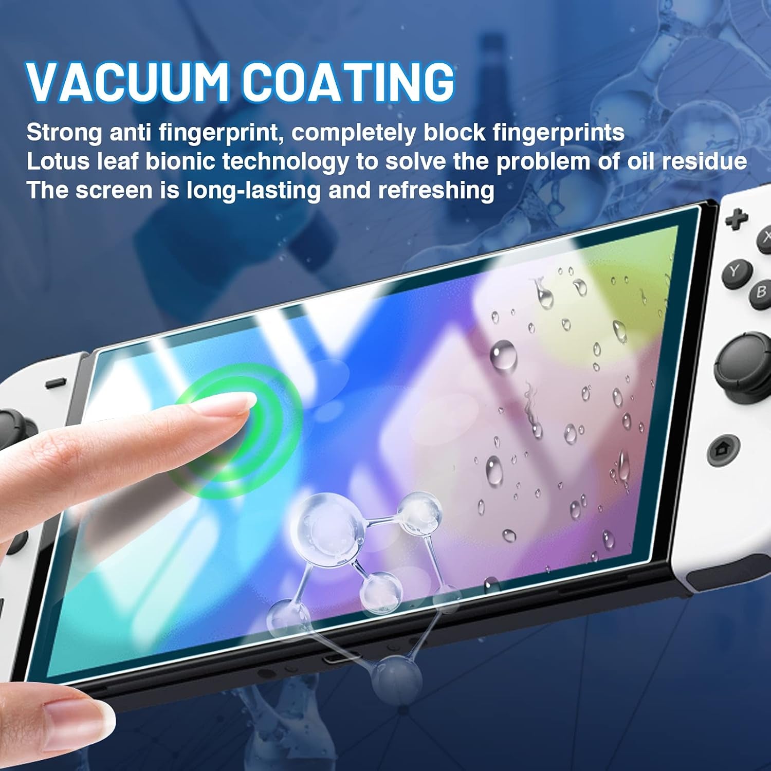 Tempered Glass Screen Protector 3 Pack for Switch OLED Model 2021 New with Transparent HD Clear Screen Protector for Switch OLED 7'' anti Scratch Bubble Free Design - 3 Pack