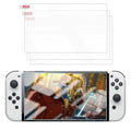 Tempered Glass Screen Protector 3 Pack for Switch OLED Model 2021 New with Transparent HD Clear Screen Protector for Switch OLED 7'' anti Scratch Bubble Free Design - 3 Pack