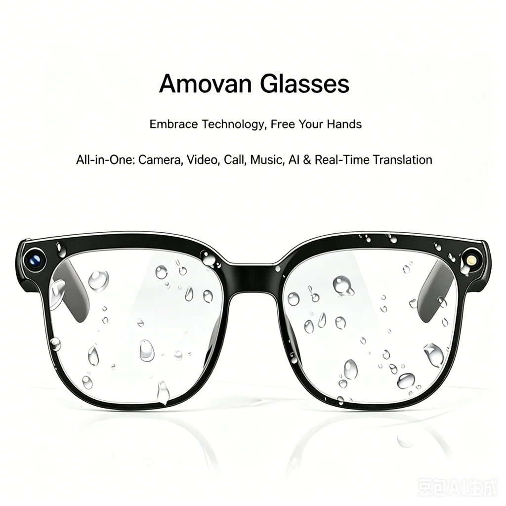 2026 Smart Glasses AI 4K UHD 8MP 800W Camera Video Call Translation Voice Assistant Music Smart Glasses Replacable Lens