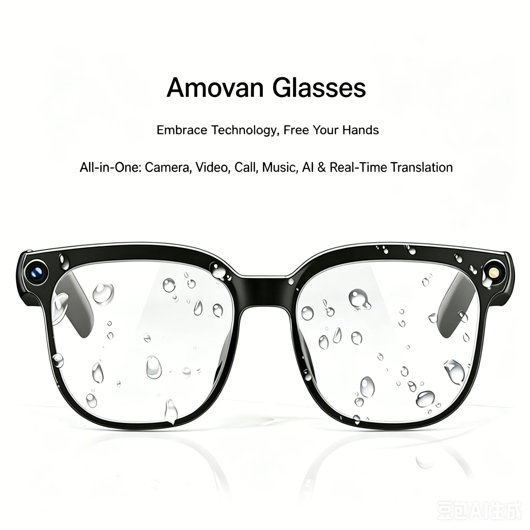 2026 Smart Glasses AI 4K UHD 8MP 800W Camera Video Call Translation Voice Assistant Music Smart Glasses Replacable Lens