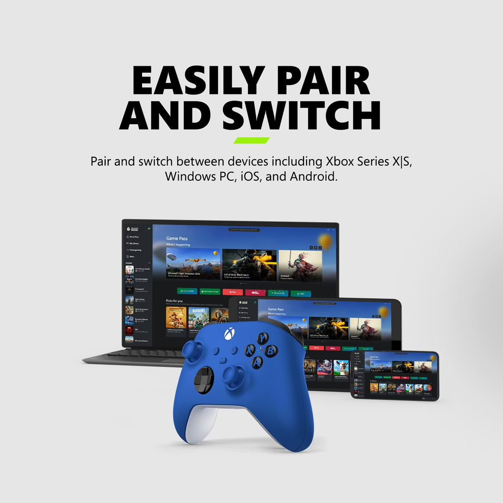 Wireless Controller – Shock Blue – for  Series X|S,  One, Pcs, Tvs, Mobile, and More