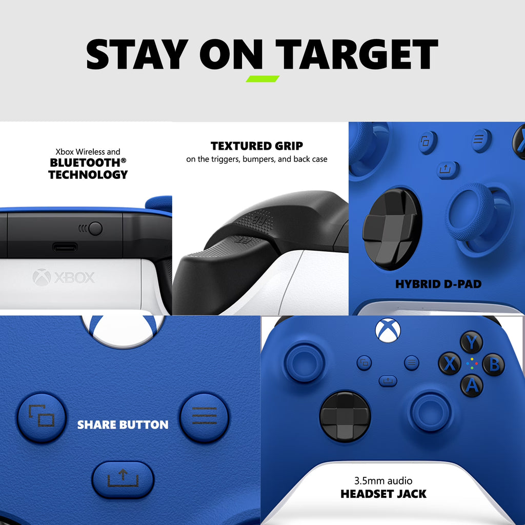 Wireless Controller – Shock Blue – for  Series X|S,  One, Pcs, Tvs, Mobile, and More